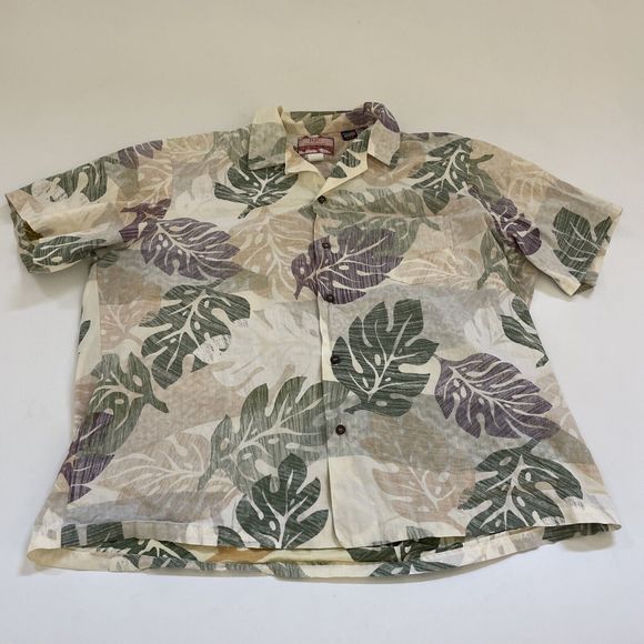 Vintage RJC Hawaiian Camp Shirt Mens 2XL Surf‎ Made in Hawaii USA Preppy - Picture 1 of 9